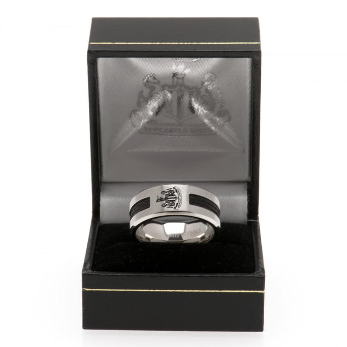 Newcastle United FC Black Inlay Ring Large