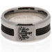 Newcastle United FC Black Inlay Ring Large