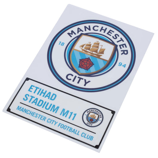 Manchester City FC A4 Car Decal