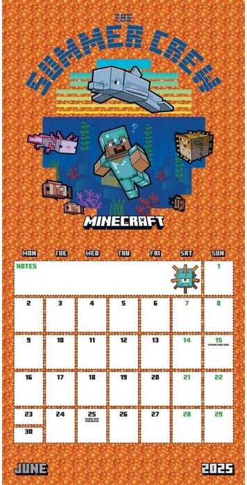 Minecraft Square Calendar 2025