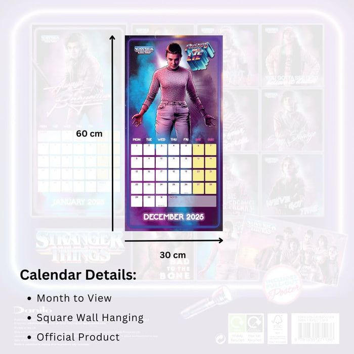 Stranger Things Square Calendar 2025