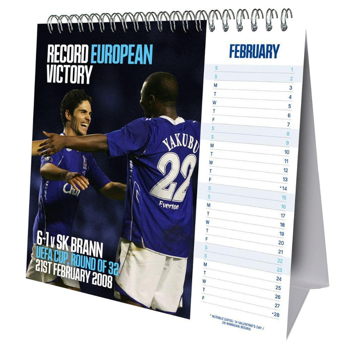 Everton FC Desktop Calendar 2025