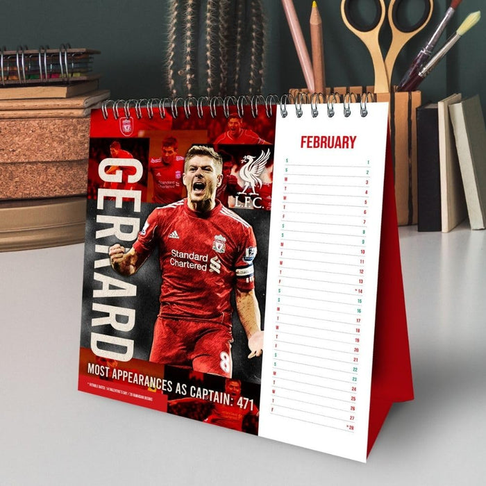 Liverpool FC Desktop Calendar 2025