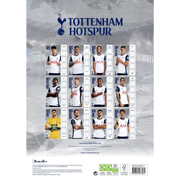 Tottenham Hotspur FC A3 Calendar 2025