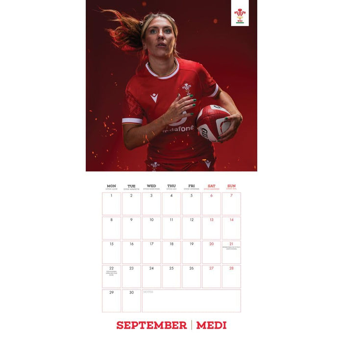 Wales RU Square Calendar 2025