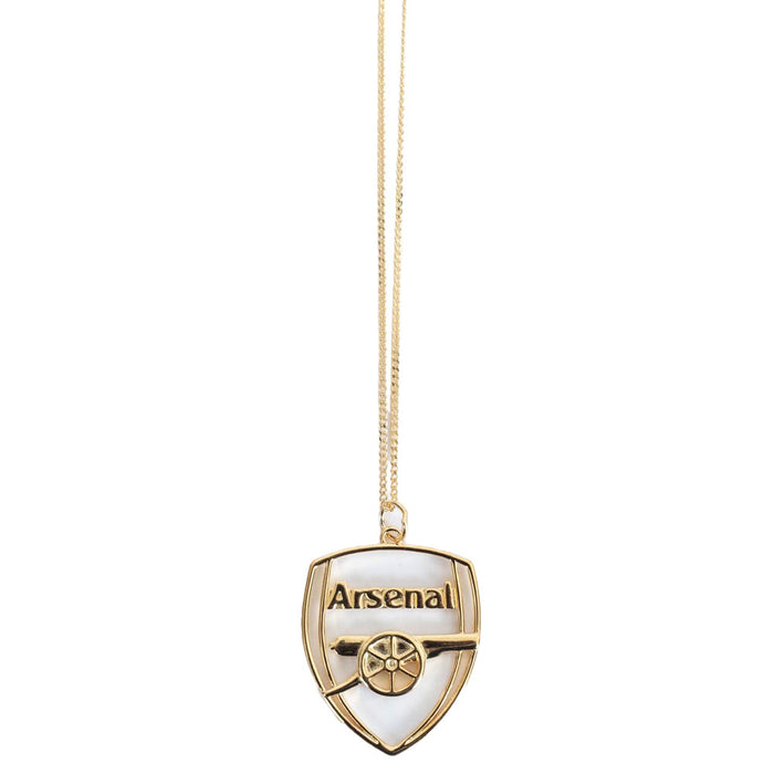 Arsenal FC 18ct Gold Plated on Silver Crest Pendant & Chain