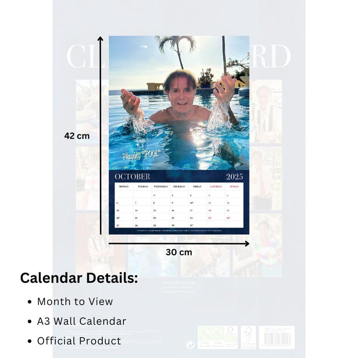 Cliff Richard A3 Calendar 2025