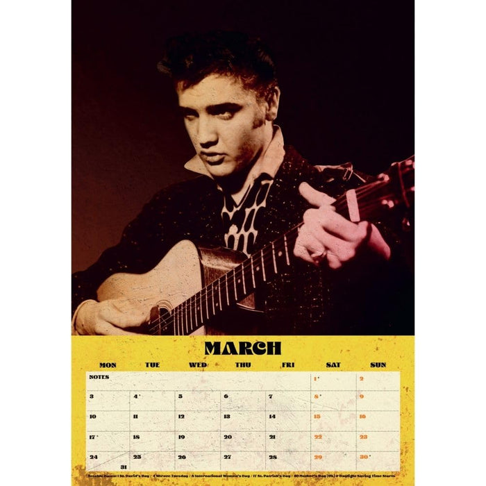 Elvis Presley A3 Calendar 2025