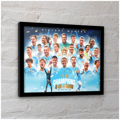 Manchester City FC Premier League Champions Framed Picture 16 x 12