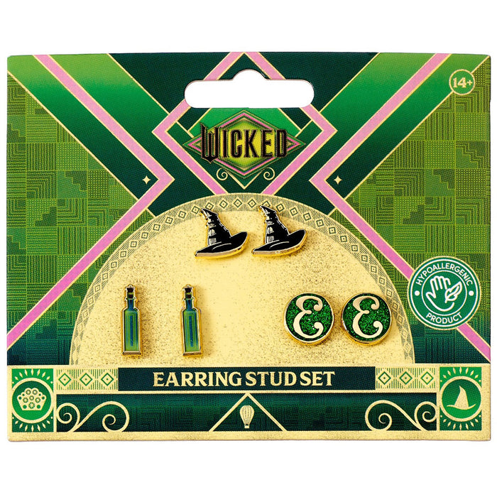 Wicked Elphaba Stud Earrings Set