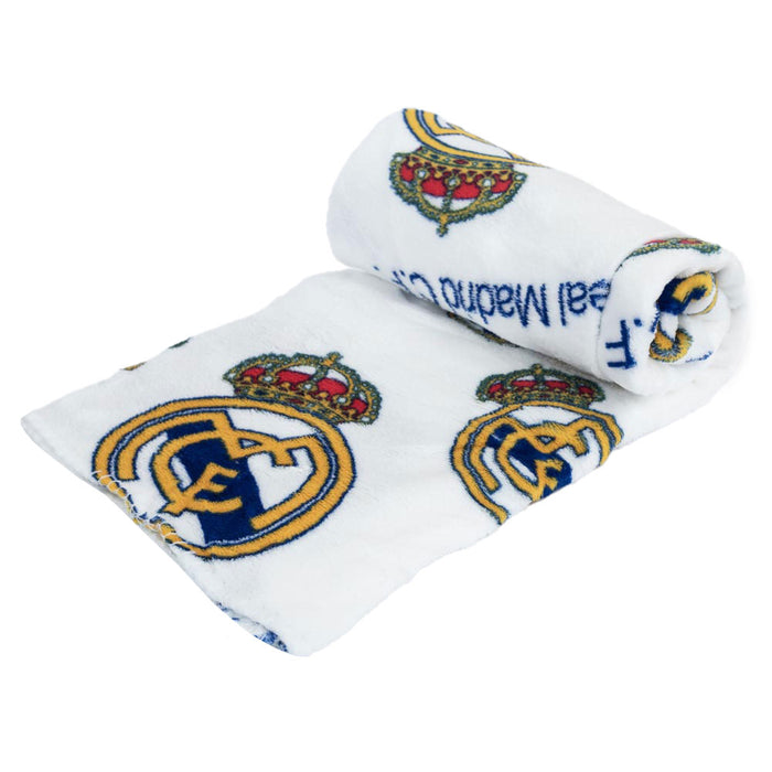 Real Madrid FC Multi Crest Fleece Blanket