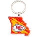 Kansas City Chiefs State Shape Keyring - Excellent Pick