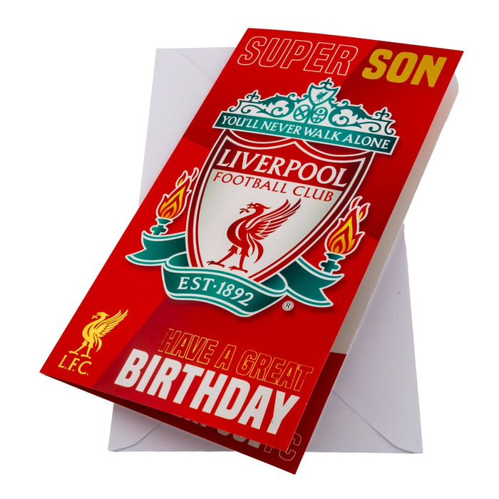 Liverpool FC Birthday Card Super Son - Excellent Pick