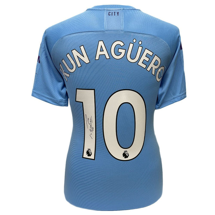 Manchester City FC Aguero Signed Shirt - Excellent Pick