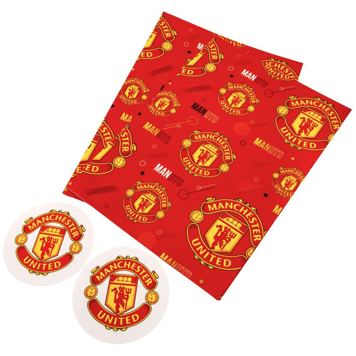 Manchester United FC Text Gift Wrap - Excellent Pick