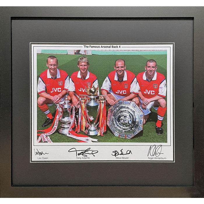 Arsenal FC Famous Back 4 Signed Framed Print - Excellent Pick