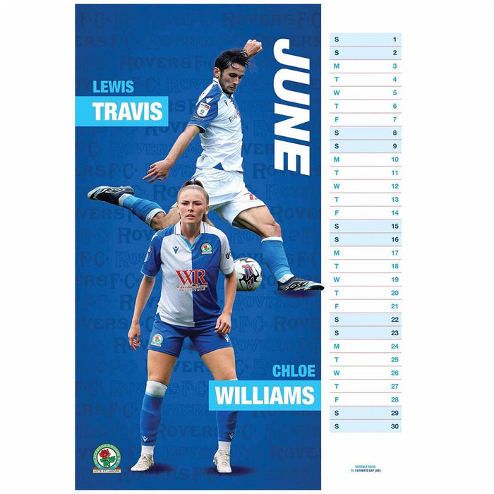 Blackburn Rovers FC A3 Calendar 2024 - Excellent Pick