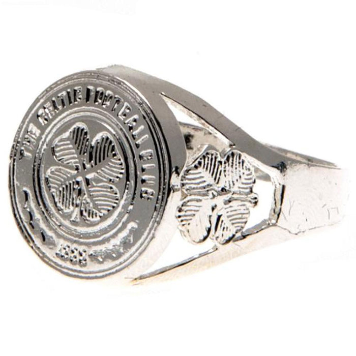 Celtic FC Silver Plated Crest Ring Medium - Excellent Pick