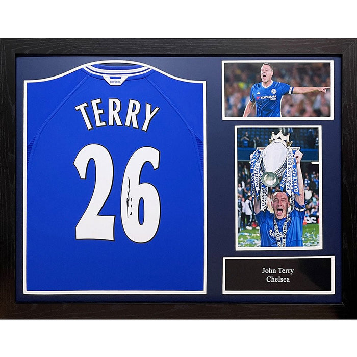 Maillot signé Chelsea FC 2000 Terry (encadré)