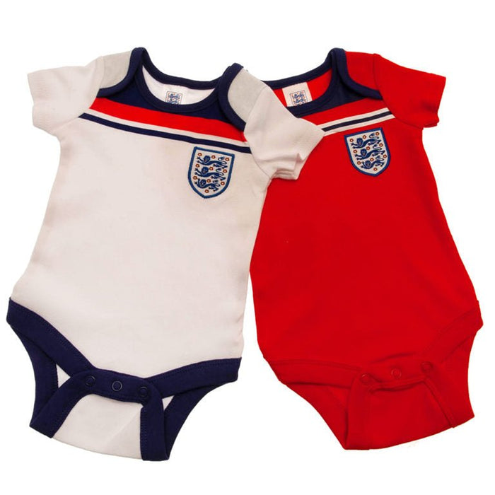 England FA 2 Pack Bodysuit 82 Retro 3-6 Mths - Excellent Pick