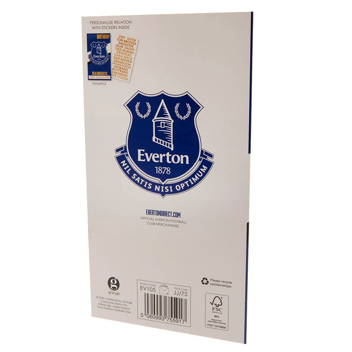 Everton FC Birthday Card Personalised - Excellent Pick