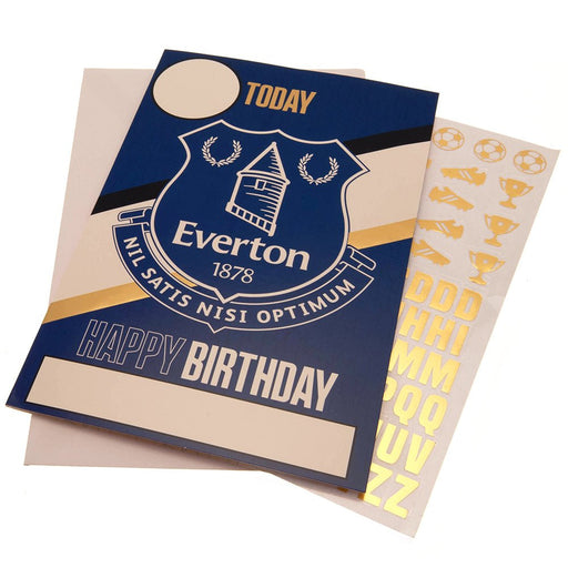 Everton FC Birthday Card With Stickers - Excellent Pick