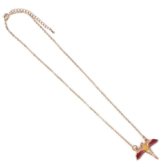 Harry Potter Rose Gold Plated Necklace Fawkes - Excellent Pick