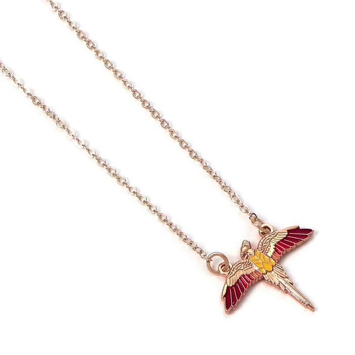 Harry Potter Rose Gold Plated Necklace Fawkes - Excellent Pick