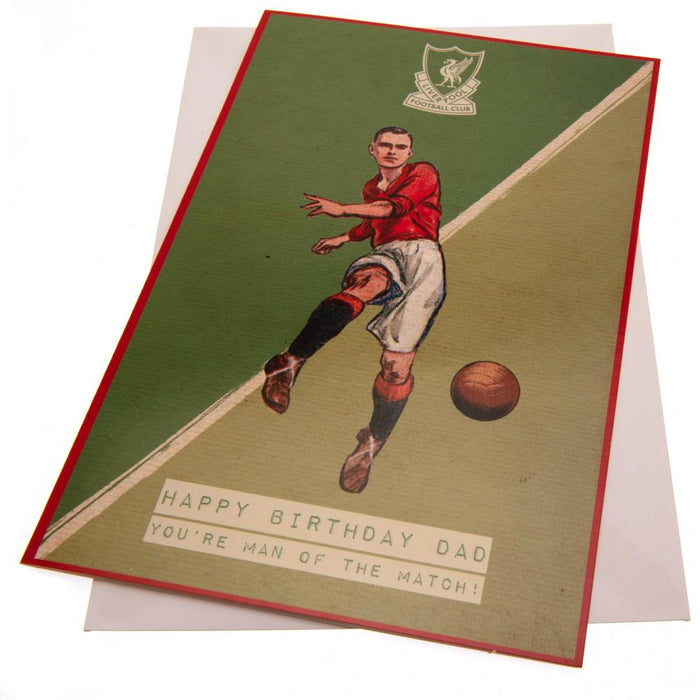 Liverpool FC Birthday Card Dad Retro - Excellent Pick