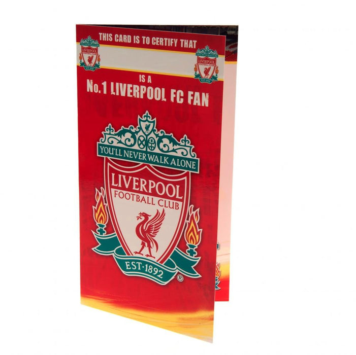 Liverpool FC Birthday Card No 1 Fan - Excellent Pick