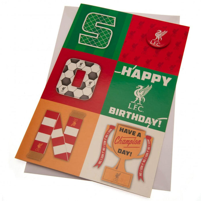 Liverpool FC Birthday Card Son - Excellent Pick