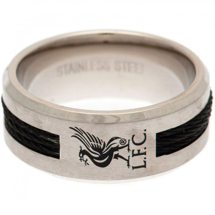 Liverpool FC Black Inlay Ring Medium - Excellent Pick