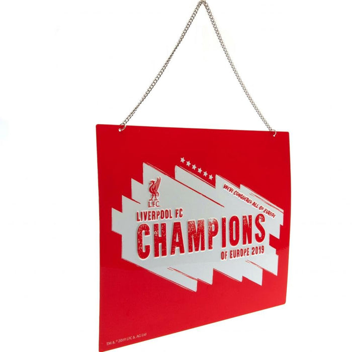 Liverpool FC Champions Of Europe Metal Sign - Excellent Pick