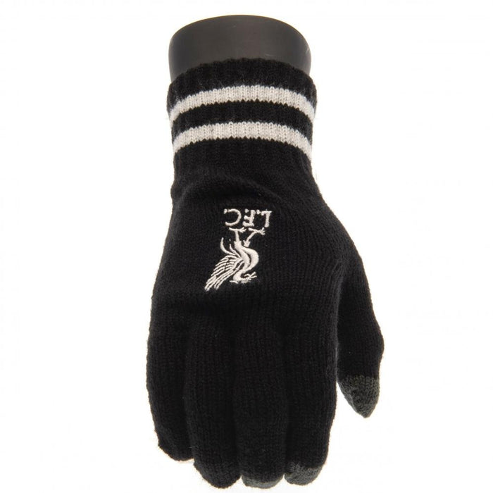 Liverpool FC Touchscreen Knitted Gloves Youths BK - Excellent Pick