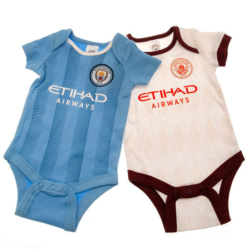 Manchester City FC 2 Pack Bodysuit 0/3 mths ES - Excellent Pick