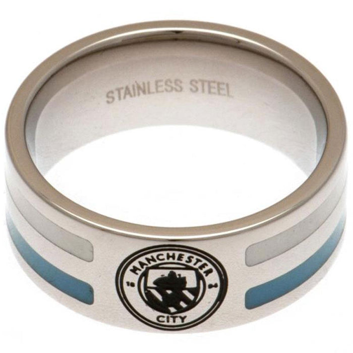 Manchester City FC Colour Stripe Ring Large - Excellent Pick