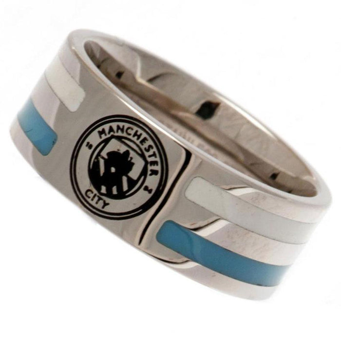 Manchester City FC Colour Stripe Ring Small - Excellent Pick