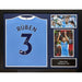 Manchester City FC Dias Signed Shirt (Framed) - Excellent Pick