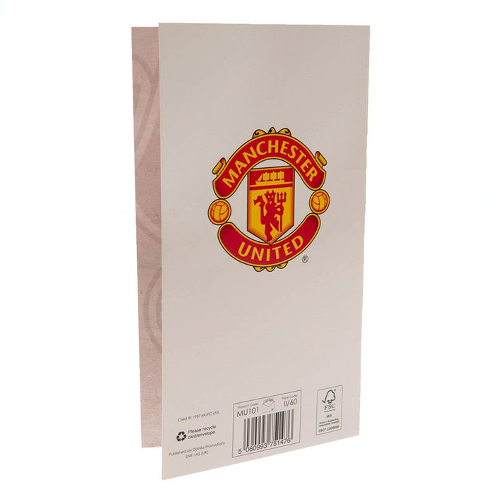 Manchester United FC Birthday Card Retro - Excellent Pick