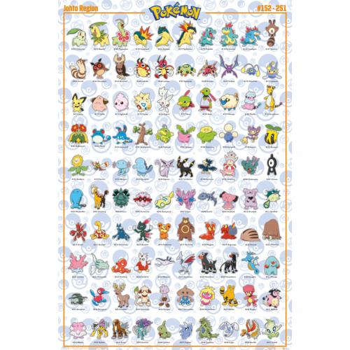 Pokemon Poster Johto 212 - Excellent Pick