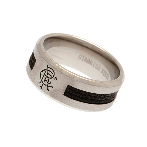 Rangers FC Black Inlay Ring Large - Excellent Pick