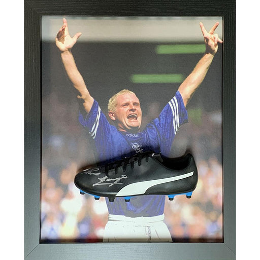 Rangers FC Gascoigne Signed Boot (Framed) - Excellent Pick