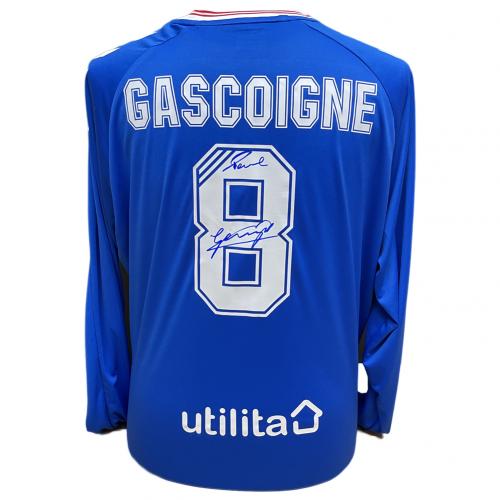 Rangers FC Gascoigne Signed Shirt - Excellent Pick