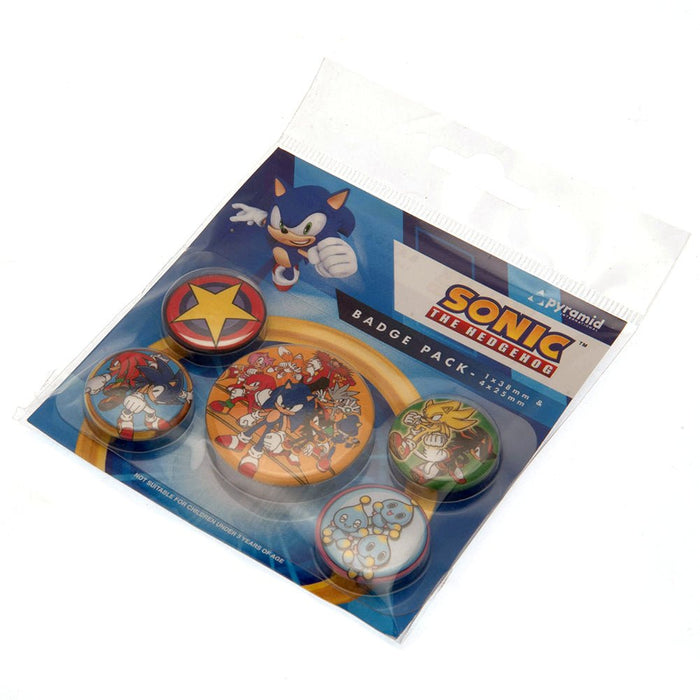 Sonic The Hedgehog Button Badge Set - Excellent Pick