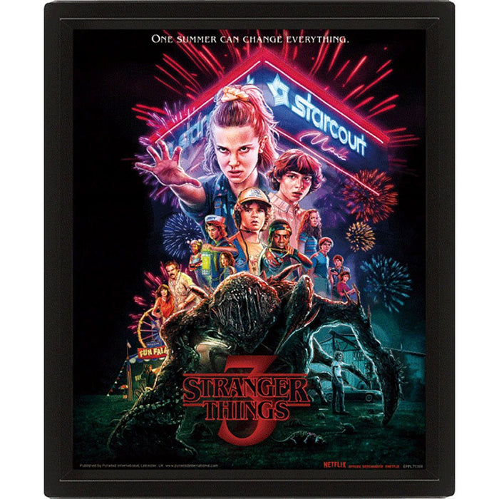 Stranger Things Framed 3D Picture Summer Of 85 - Excellent Pick