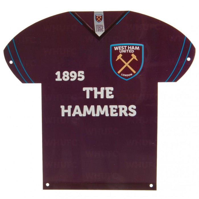 West Ham United FC Metal Shirt Sign - Excellent Pick