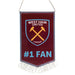 West Ham United FC Mini Pennant No. 1 Fan - Excellent Pick