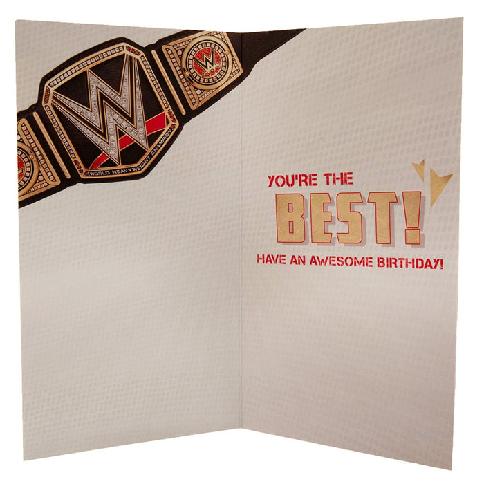 WWE Birthday Card Title Belt - Excellent Pick